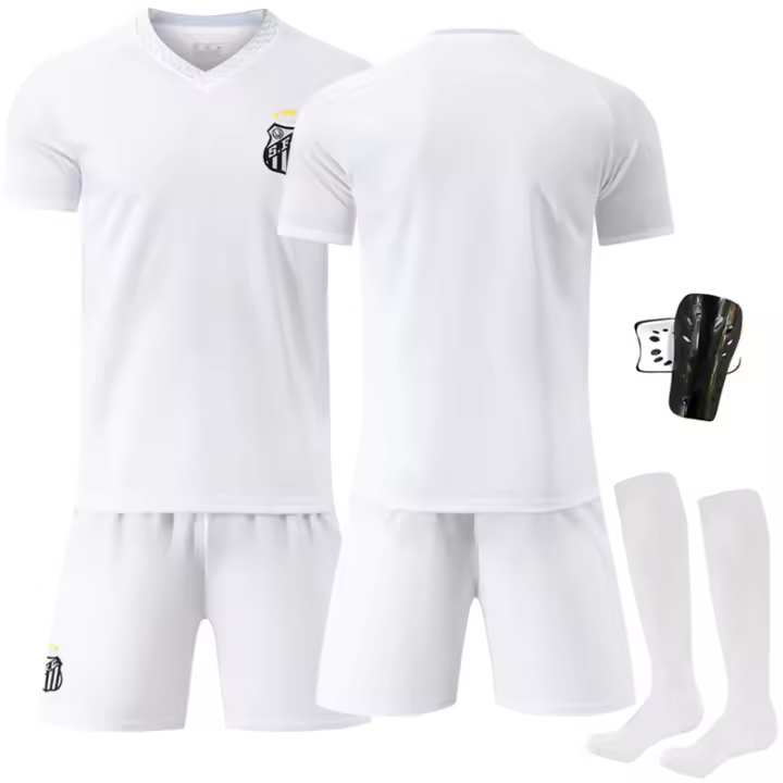 Equipación de Fútbol Santos 2025/26 Jersey Oficial para Adultos/Niños Mangas Cortas, Pantalón Corto, Medias, Rodilleras - 1