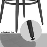 Sillas de Cocina Altas de Terciopelo Estilo Bar con Resalto y Reposapiés Altura del Asiento 70cm - details 5