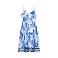 BUNO-2025 vestido con tirantes y estampado de flores, falda larga floral holgada con temperamento, novedad de verano, ropa para mujer - details 2