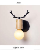Lámpara de Pared TOMAXIN 16CM con Arte de Cuerno de Hierro Luz Cálida Retro Simple para Sala de Estar Baño Dormitorio Estudio Material de Hierro Fundido Color Blanco Tipo de Bombilla LED Producto Normal - details 10