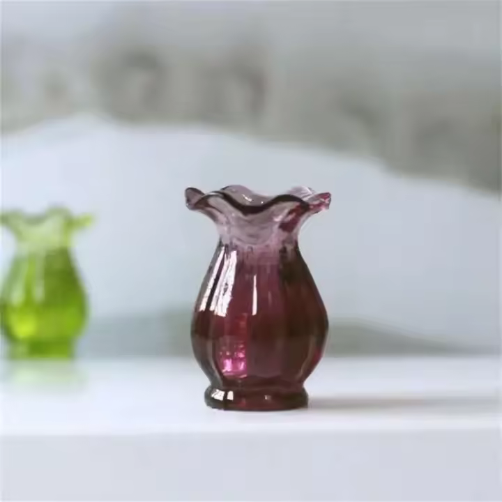 Casa de muñecas, escena de comida y juego, modelo de jarrón de cerámica, muñeca, juguete clásico para el hogar - 1