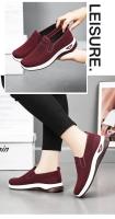 Zapatos de Tela de Alta Calidad para Mujer Primavera 2024 Mocasines Deportivos Planos Talla Grande - details 12