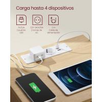 Mesitas de Noche Modernas Blancas Juego de 2, 3 Cajones, AC, USB, Dormitorio, Estudio - details 12