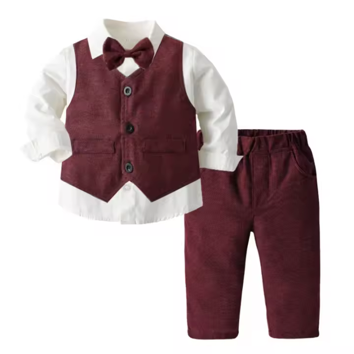 Ropa de primavera y otoño para niños nuevos productos, conjunto de tres piezas de traje para niños - 1