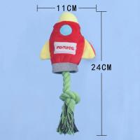 Juguete de peluche para perros con forma de cohete, juguetes para masticar resistentes a mordeduras, juguetes de pana para perros pequeños y grandes, accesorios de entrenamiento para mascotas y cachorros - details 5