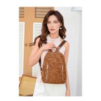 Mochila para mujer, nuevo estilo, ligera, de gran capacidad, sencilla, de PU, mochila versátil y de moda para mujer. - details 10