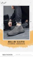 Botas cortas para hombre con aislamiento de felpa, zapatos informales, botas de nieve antideslizantes de suela gruesa, zapatos de algodón para invierno al aire libre, botines para hombre - details 2