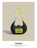 Bolso tejido para axila para mujer, bolsa de sillín con dientes de Luna, diseño de nicho, novedad de 2024 - details 21