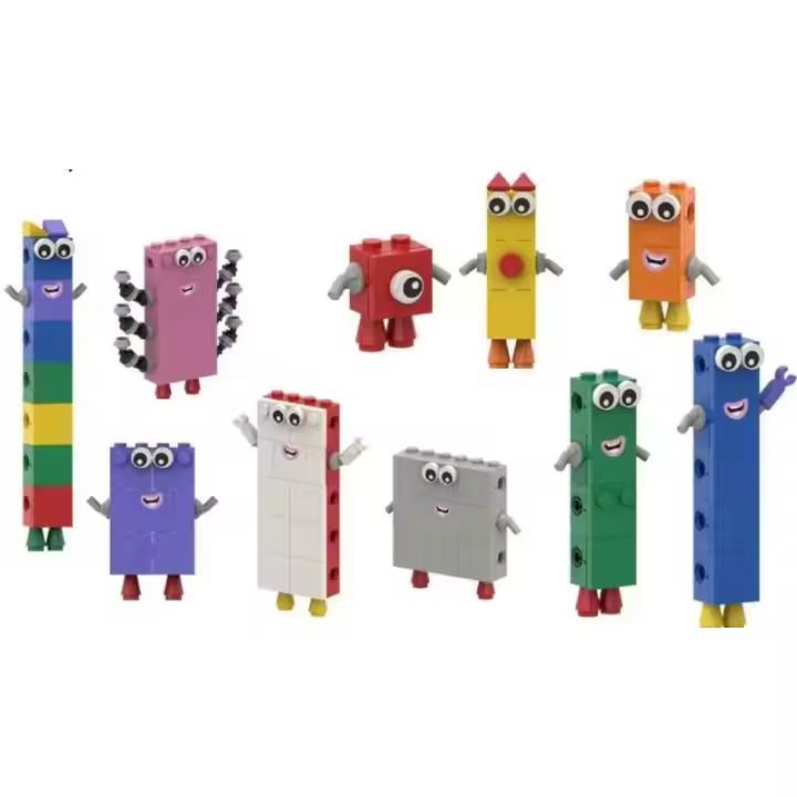 Juego de figuras de acción de dibujos animados, figuras de juguete, juegos de figuras de juego, figuras pequeñas para niños, juguetes numéricos, juguetes matemáticos para niños de 3 años y más, regalos de cumpleaños para niños - 1