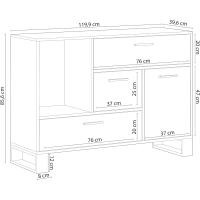 Mesa de Centro con Puertas de Roble Rústico Estilo Único para Tu Hogar Medidas 92cm x 50cm x 45cm - details 10