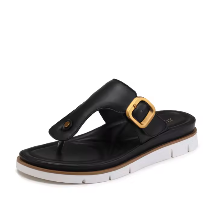 Sandalias Entresuelo Moda Femenina Verano Nuevas Zapatillas Antideslizantes Versátiles Para Vacaciones - 1