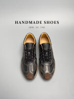 Zapatos deportivos de cuero de vaca de alta gama, nuevos zapatos casuales de cuero para hombre - details 3