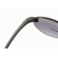 Gafas de sol de lectura sin montura, lentes grises bifocales, TR90, patillas elásticas, cómodas, protección UV + 0,75 a + 4 - details 7