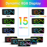 Reloj despertador extra grande para dormir demasiado, Reloj despertador digital para dormitorio, Reloj digital with Luz Nocturna de 7 Colores, Volumen ajustable, cable de carga USB para niños y adolescentes - details 1