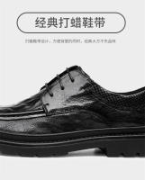 La primera capa de piel de oveja de alta gama, ropa formal transpirable y versátil con cordones, zapatos de hombre a la moda. - details 12