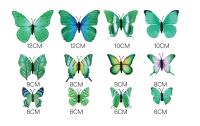 Simulación de decoración del hogar 3D, mariposa de doble cara, pegamento de 12 colores, juego de pegatinas de pared sólidas - details 0