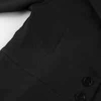 Vestido negro estilo traje diseño de viaje sentido elegante falda corta de moda para mujer - details 14