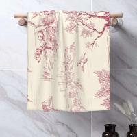 Toile De Jouy Toalla Algodón Francés Azul Marino Baño Ducha Deportes Yoga Toallas - details 85