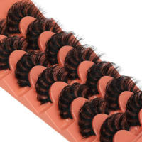 Pestañas artificiales cosméticas, pestañas cómodas, fáciles de usar, maquillaje de viaje para fiesta diaria, 7 pares - details 2