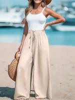 Pantalones de pierna ancha cómodos e informales TK para mujer - details 0