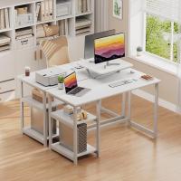 Escritorio de Computadora con Estantes Reversibles Mesa de Oficina para Ahorro de Espacio - details 15
