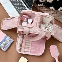 Neceser de viaje con múltiples bolsas, bolsa de maquillaje multifunción impermeable, organizador de artículos de tocador hinchado, bolsa de lavado de viaje, compras - details 6