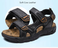 Sandalias cómodas de verano para hombre, zapatos suaves para playa y exterior, transpirables, informales de cuero - details 9