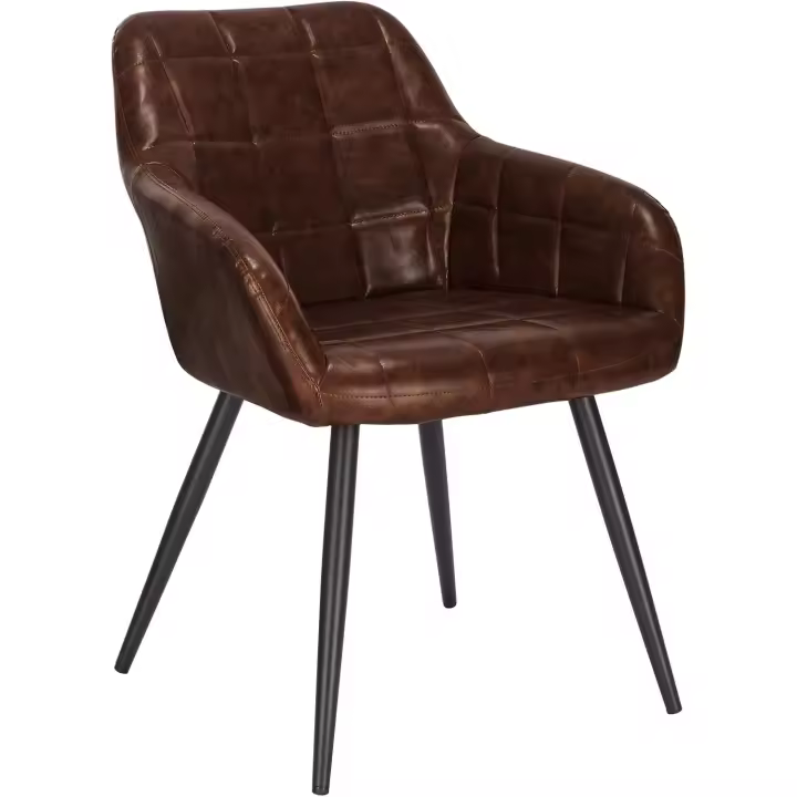 Comedor Nordica Estilo Vintage Juego de 1, Silla de Cocina Silla Tapizada con Reposabrazos Tapizadas en Terciopelo, Estructura de Metal, Turquesa BH93ts-1 - 1