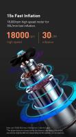 Compresor de Aire Portátil para Coche de 12V 150PSI Inflador de Neumáticos Inteligente Digital para Coche, Bicicleta, Barco - details 6
