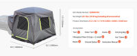 SucceBuy Tienda de campaña para Acampar, Impermeable, Doble Capa, con Ventanas de Malla y Bolsa de Almacenamiento, Ideal para Aventuras al Aire Libre - details 6