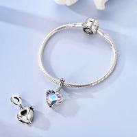 Dijes Originales de Plata 925 con Forma de Corazón de Gato y Flor, Compatibles con Pulseras de Plata 925 para Mujer, Regalos para Hacer Joyas - details 3