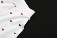 BUNO-Conjunto de 2 piezas con estampado de corazón cómodo de Nibber para mujer, cuello cuadrado, sin mangas, Crop Tops + Shorts elásticos, trajes de moda para niñas dulces - details 16