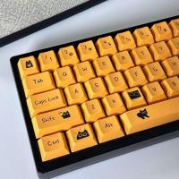 Juego de teclas Cherry Profile PBT Little Black Cat para interruptor MX, teclas de teclado nical para juegos, diseño Ios, barra espaciadora 7U - details 0