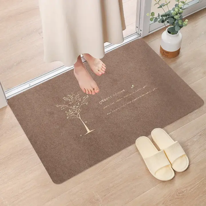 Felpudos de bienvenida sólidos, alfombras para el Hogar, baño, sala de estar, piso, escalera, cocina, pasillo, alfombra antideslizante - 1