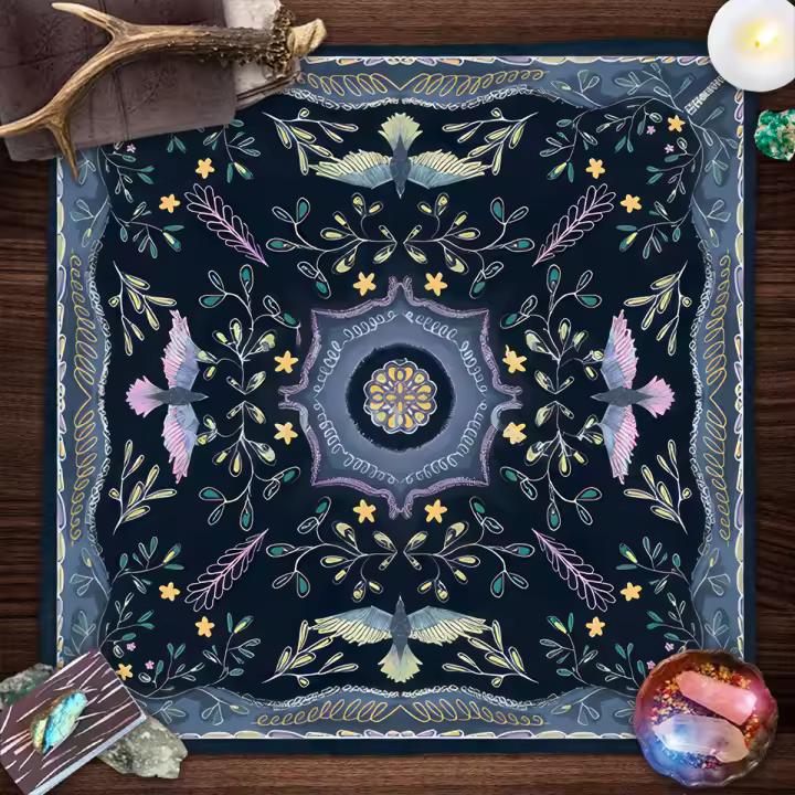 Mantel de Diosa Hecate Paño de Altar de Bruja para Lecturas de Tarot, Divinación, Ritual con Péndulo Cocina y Comedor - 1