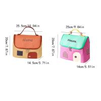 Bolsa de maquillaje de cabina bonita de gran capacidad, estuche de cosméticos de mano Kawaii con forma de casa, bolsa de almacenamiento de artículos de tocador cuadrada con cremallera para mujer - details 0