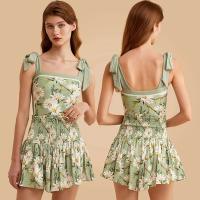 Nuevo traje de baño Vintage estampado de doble cara para mujer, traje de baño Sexy de una pieza, ropa de playa, traje de baño para mujer - details 11