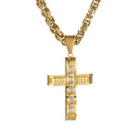 Collar de Acero Inoxide with Colgante de Cruz Hip Hop Diseño Creative y Personalizado, Longitud de 60CM, Joyería para Suéter, Gift para Hombres - details 4