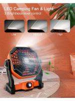 Ventilador de Camping Multifuncional Portátil Recargable por USB Ventilador de Techo para Exteriores con Luz Nocturna Electrodomésticos Pequeños - details 2