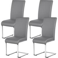 2 Piezas Sillas de Comedor Sillas de Oficina Conferencia Altura 47cm Carga Máxima 135kg Blanco - details 43