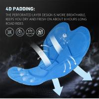 Mallas de ciclismo de bloque de color para hombre, pantalones cortos de ciclismo de carretera elásticos de alta elasticidad con acolchado 4D activo para andar en bicicleta al aire libre. - details 5