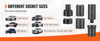 SucceBuy Kit de herramientas para tuercas de husillo, juego de llaves para tuercas de eje de transmisión, para vehículos Toyota, Ford, 4WD y GM, con estuche de almacenamiento, removedor de retenedores de tuercas de husillo de eje - details 1
