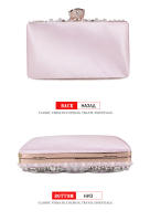 Bolso de mano con cadena y diamantes de imitación para mujer, Cartera de noche para boda y fiesta - details 12