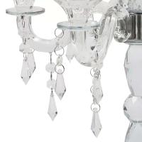 Candelabro de cristal transparente de 7 brazos, candelabro independiente para regalo de fiesta de cumpleaños y boda, decoración de iluminación - details 4