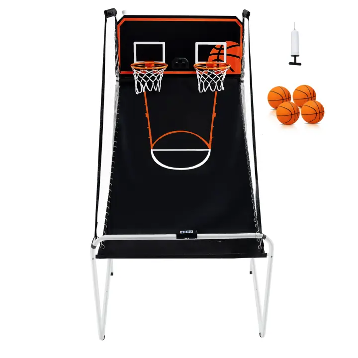 SucceBuy Juego de Arcade de Baloncesto Plegable, Deporte de Interior para 2 Jugadores, Marcador electrónico, Bomba de Inflado, para niños y Adultos - 1