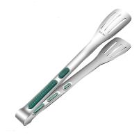Pinzas de cocina de acero inoxidable con Mango antideslizante verde, pinzas de Metal resistentes, pinzas de cocina duraderas multiusos - details 2