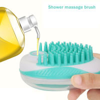 Dispensador de champú para gatos, cepillo de baño para acicalamiento de mascotas, cepillo desenredante para amigos, familiares y vecinos, regalo - details 1