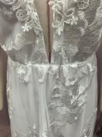 Vestido de mujer Falda abullonada de encaje nupcial sexy vestido de dama de honor con correa blanca - details 13