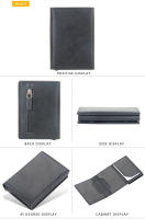 Cartera de Cuero de Calidad para Hombre, Cartera RFID Antirrobo, Billetera para Hombre,regalos para hombres - details 8