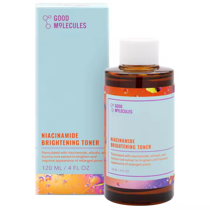 Hot Good Molecules Tónico facial iluminador de niacinamida con niacinamida, vitamina C y arbutina, tono uniforme, poros agrandados - Cuidado de la piel - 1